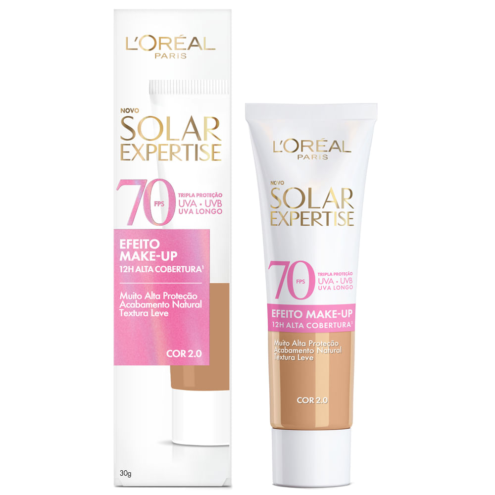 Protetor Facial L'Oréal Solar Expertise FPS 70 Efeito Makeup Cor 2.0 30g